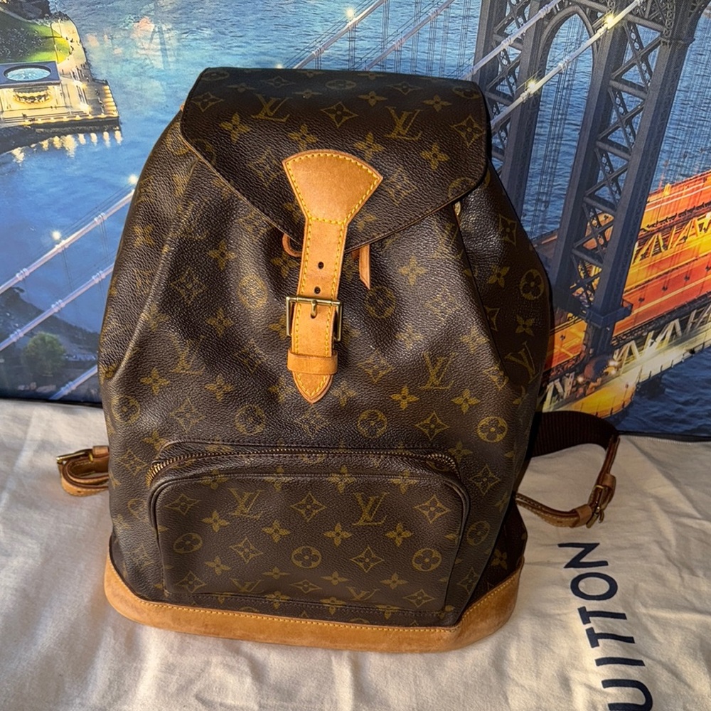 Louis Vuitton Brown Monogram Backpack with Vachetta Leather